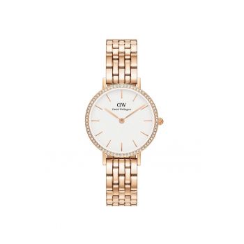 DW00100666 Ladies Watch Petite Lumine Bezel 5-Link Melrose 28mm 3ATM