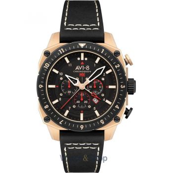Ceas AVI-8 AVI-8 AV-4100-06 Mens Watch Hawker Hunter Dual Time Chronograph 43mm 5ATM