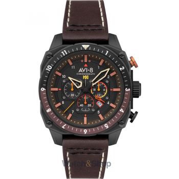 Ceas AVI-8 AVI-8 AV-4100-08 Mens Watch Hawker Hunter Dual Time Chronograph 43mm 5ATM