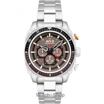 Ceas AVI-8 AVI-8 AV-4100-33 Mens Watch Hawker Hunter Dual Time Chronograph 43mm 5ATM