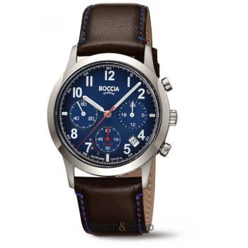 Ceas Boccia Boccia 3735-02 Mens Watch Titanium Solar Chronograph 40mm 5ATM