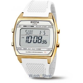 Ceas Boccia Boccia 3738-04 Mens Watch Titanium Digital Chronograph 37mm 5ATM