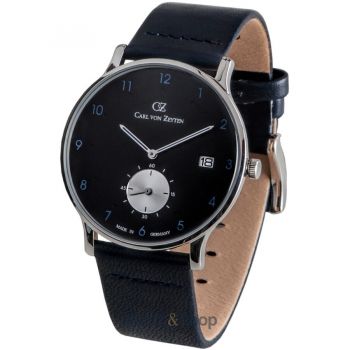 Ceas Carl&nbsp;von&nbsp;Zeyten Carl von Zeyten CVZ0018BKBL Mens Watch Furtwangen 42mm 3ATM