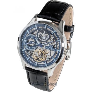 Ceas Carl&nbsp;von&nbsp;Zeyten Carl von Zeyten CVZ0063BLS Freiburg Automatic Dual Time 44mm 10ATM