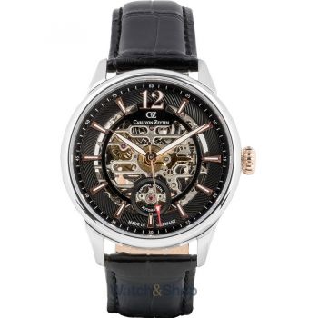 Ceas Carl&nbsp;von&nbsp;Zeyten Carl von Zeyten CVZ0080BKRS Mens Watch Schramberg Automatic Limited Edition 43mm 5ATM