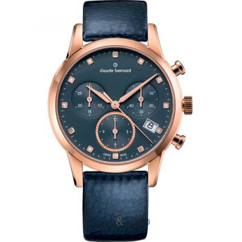 Ceas Claude&nbsp;Bernard Claude Bernard 10231-37R-BUIPR1 Ladies Watch Classic Chronograph 35mm 5ATM