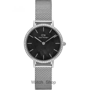 Ceas Daniel&nbsp;Wellington Daniel Wellington DW00100661 Ladies Watch Petite Lumine Bezel Sterling Black 28mm 3ATM