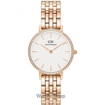 Ceas Daniel&nbsp;Wellington Daniel Wellington DW00100666 Ladies Watch Petite Lumine Bezel 5-Link Melrose 28mm 3ATM
