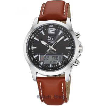 Ceas ETT&nbsp;Eco&nbsp;Tech&nbsp;Time ETT Eco Tech Time EGA-11713-21L Mens Watch Radio-controlled Solar Drive Professional Chronograph 45mm 5ATM