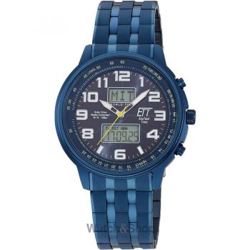 Ceas ETT&nbsp;Eco&nbsp;Tech&nbsp;Time ETT Eco Tech Time EGS-11735-32M Mens Watch Solar Drive Radio-controlled 48mm 10ATM