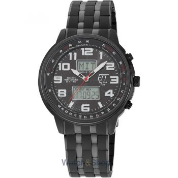 Ceas ETT&nbsp;Eco&nbsp;Tech&nbsp;Time ETT Eco Tech Time EGS-11736-22M Mens Watch Solar Drive Radio-controlled 48mm 10ATM