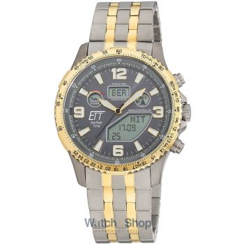Ceas ETT&nbsp;Eco&nbsp;Tech&nbsp;Time ETT Eco Tech Time EGT-11722-52M Mens Watch Radio-controlled Solar Drive Professional Chronograph Titan 45mm 10ATM