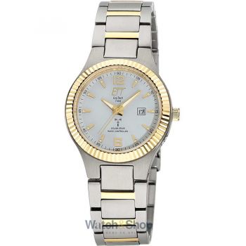 Ceas ETT&nbsp;Eco&nbsp;Tech&nbsp;Time ETT Eco Tech Time ELT-11672-12M Ladies Watch Solar Radio Titanium Everest Lady 32mm 5ATM