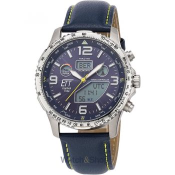 Ceas ETT&nbsp;Eco&nbsp;Tech&nbsp;Time ETT EGT-11574-31L Mens Watch Solar Titan Radio-Controlled 43mm 10ATM