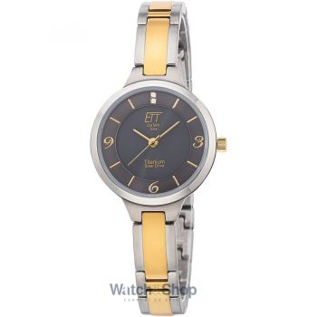 Ceas ETT&nbsp;Eco&nbsp;Tech&nbsp;Time ETT ELS-12146-52M Diamond Lady Solar Drive Titan Ladies Watch 28mm 5ATM