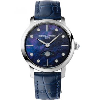 Ceas Frederique&nbsp;Constant Frederique Constant FC-206MPND1S6 Ladies Watch Classics Slimline Moon Phase 30mm 3ATM