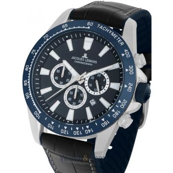 Ceas Jacques&nbsp;Lemans Jacques Lemans 1-2140B Liverpool Chronograph Mens Watch 48mm 10ATM