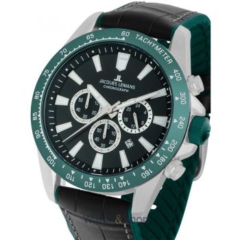 Ceas Jacques&nbsp;Lemans Jacques Lemans 1-2140C Liverpool Chronograph Mens Watch 48mm 10ATM