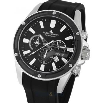 Ceas Jacques&nbsp;Lemans Jacques Lemans 1-2141A Liverpool Chronograph Mens Watch 48mm 20ATM