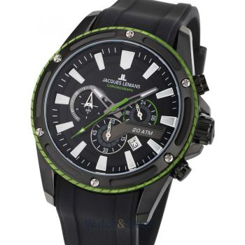 Ceas Jacques&nbsp;Lemans Jacques Lemans 1-2141C Liverpool Chronograph Mens Watch 48mm 20ATM