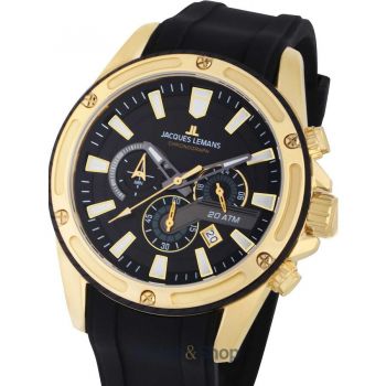 Ceas Jacques&nbsp;Lemans Jacques Lemans 1-2141D Liverpool Chronograph Mens Watch 48mm 20ATM