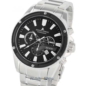 Ceas Jacques&nbsp;Lemans Jacques Lemans 1-2141E Liverpool Chronograph Mens Watch 48mm 20ATM