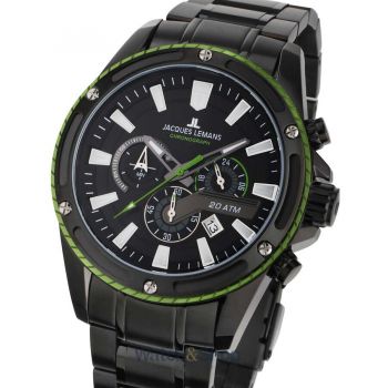 Ceas Jacques&nbsp;Lemans Jacques Lemans 1-2141H Liverpool Chronograph Mens Watch 48mm 20ATM