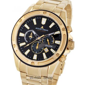 Ceas Jacques&nbsp;Lemans Jacques Lemans 1-2141J Liverpool Chronograph Mens Watch 48mm 20ATM