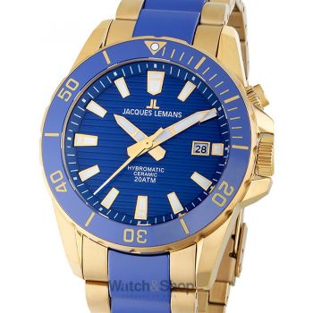 Ceas Jacques&nbsp;Lemans Jacques Lemans 1-2222E Hybromatic Mens Watch 42mm 20ATM