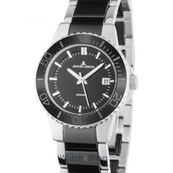 Ceas Jacques&nbsp;Lemans Jacques Lemans 1-2165A Colmar Ceramic Ladies Watch 31mm 10ATM