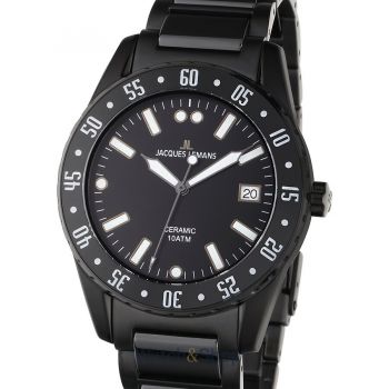 Ceas Jacques&nbsp;Lemans Jacques Lemans 42-10D Liverpool Ceramic Mens Watch 42mm 10ATM