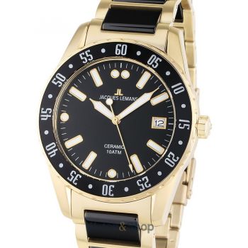 Ceas Jacques&nbsp;Lemans Jacques Lemans 42-10G Liverpool Ceramic Mens Watch 42mm 10ATM