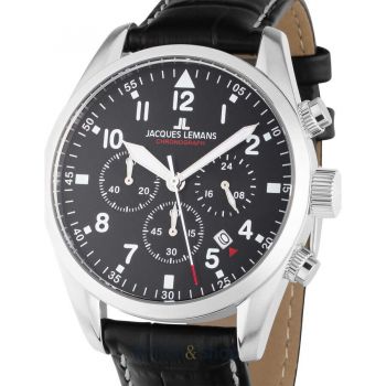 Ceas Jacques&nbsp;Lemans Jacques Lemans 42-2A Barcelona Mens Chronograph 42mm 10ATM