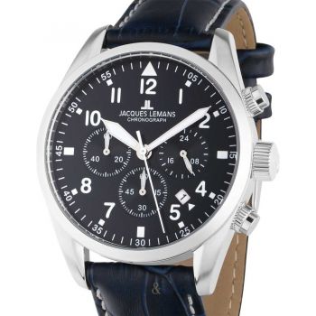 Ceas Jacques&nbsp;Lemans Jacques Lemans 42-2B Barcelona Mens Chronograph 42mm 10ATM