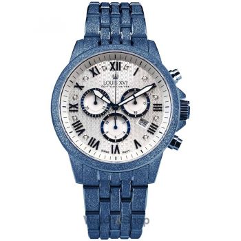 Ceas Louis&nbsp;XVI Louis XVI LXVI3681 Mens Watch Aramis Frosted 2.0 Diamond Chronograph 43mm 5ATM