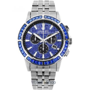 Ceas Louis&nbsp;XVI Louis XVI XLXVI1133 Mens Watch Majesté Iced Out Baguette Chronograph 43mm 5ATM