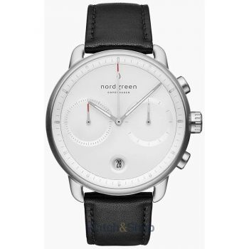 Ceas Nordgreen Nordgreen PI42SILEBLXX Mens Watch Pioneer Chronograph 42mm 10ATM
