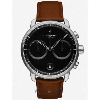 Ceas Nordgreen Nordgreen PI42SILEBRBL Mens Watch Pioneer Chronograph 42mm 10ATM