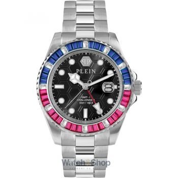 Ceas Philipp&nbsp;Plein Philipp Plein PWPZA0124 Unisex GMT-I Challenger Baguettes 44mm 5ATM