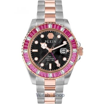 Ceas Philipp&nbsp;Plein Philipp Plein PWPZA0424 Unisex GMT-I Challenger Baguettes 44mm 5ATM