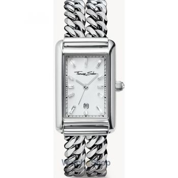 Ceas Thomas&nbsp;Sabo Thomas Sabo WA0428-201-201 Ladies Watch Rectangular Silver-Colored 22mm 3ATM