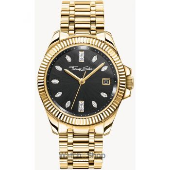 Ceas Thomas&nbsp;Sabo Thomas Sabo WA0431-291-207 Ladies Watch black-gold 33mm 5ATM