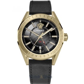 Ceas Versace Versace VEAFA0224 Mens Watch V-Code GMT 42mm 5ATM
