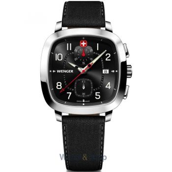 Ceas Wenger Wenger 01.1933.108 Mens Watch Vintage Sport Chronograph 40mm 5ATM